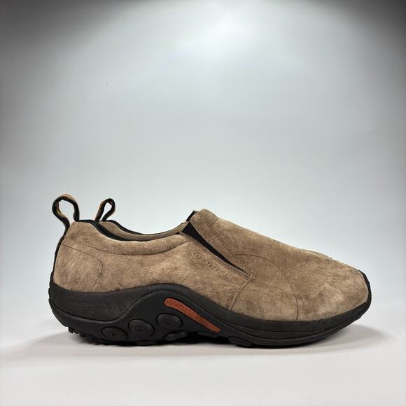 Merrell Jungle Moc Brown Suede Slip On Loafers Shoes J63787W Men’s Size 13W - Picture 1 of 11